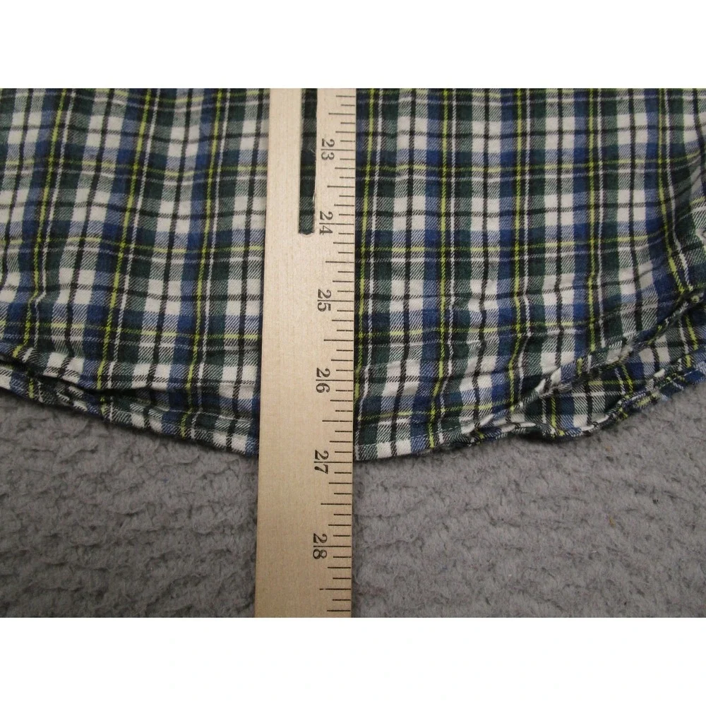 J Crew Shirt Mens Large Blue Checked Slim Fit Button Down Long‎ Sleeve